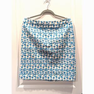 Talbots 💙 Embroidered Eyelet Pencil Mini Skirt 12P - Free Shipping
